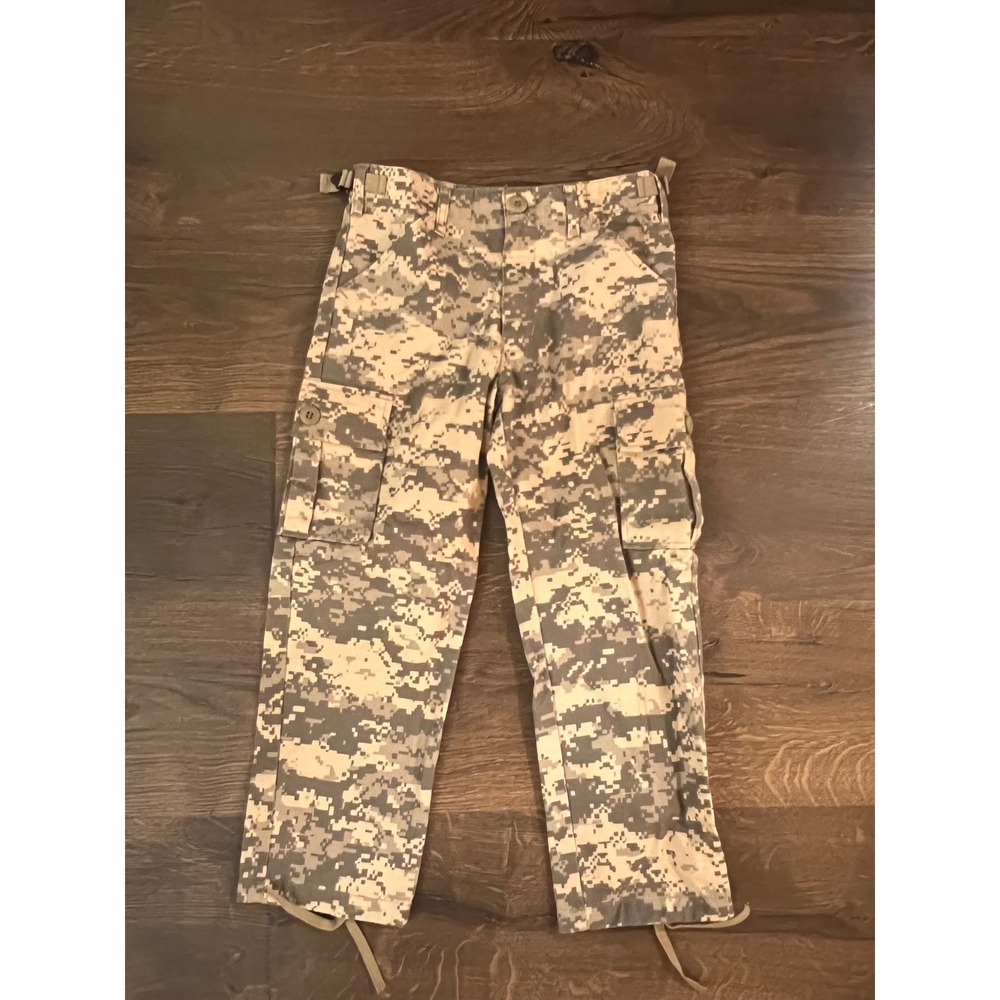 Digital Camo Cargo Pants Kids Small 22-26 Waist Military Tactical Trousers